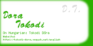 dora tokodi business card